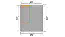 Weka Carport 607, 478x579, Grün imprägniert