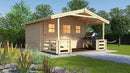 Weka Gartenhaus Blumberg 110, 380x500, Naturbelassen