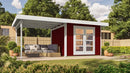 Weka Gartenhaus Marlo 126, 590x241, Schwedenrot