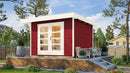 Weka Gartenhaus Marlo 126, 295x301, Schwedenrot