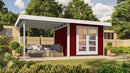 Weka Gartenhaus Marlo 126, 590x301, Schwedenrot