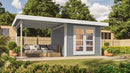 Weka Gartenhaus Marlo 126, 590x301, Carbongrau
