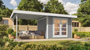 Weka Gartenhaus Marlo 126, 590x301, Carbongrau