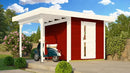 Weka Gartenhaus Softline Kingston 172, 382x301, Schwedenrot