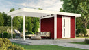 Weka Gartenhaus Softline Kingston 172, 530x301, Schwedenrot