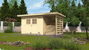 Weka Gartenhaus Blackmount 179, 385x241, Naturbelassen