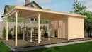 Weka Schiebetürhaus Stockton 225, 647x299, Naturbelassen