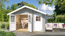 Weka Gartenhaus Vaduz 253, 370x250, Lichtgrau