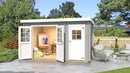 Weka Gartenhaus Vaduz 254, 370x200, Lichtgrau