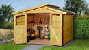 Weka Gartenhaus Blackmount 323, 299x250, Eiche hell lasiert