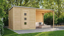 Weka Gartenhaus Granby wekaLine 413, 596x300, Naturbelassen