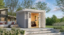 Weka Gartenhaus Amberley, 300x300, grau/weiß