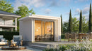 Weka Gartenhaus Amberley, 300x300, grau/weiß