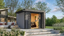 Weka Gartenhaus Amberley, 300x300, Grau/Anthrazit