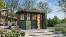 Weka Gartenhaus Amberley, 300x300, grüngrau/anthrazit