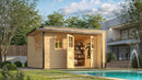 Weka Gartenhaus Amberley, 400x400, Naturbelassen