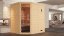 Weka Massivholz-Elementsauna Kemi Eck, 188x140, Glastür
