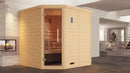 Weka Massivholz-Elementsauna Kemi Eck, 188x188, Glastür