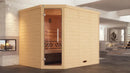 Weka Massivholz-Elementsauna Kemi Eck, 238x188, Glastür
