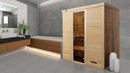 Weka Massivholz-Elementsauna Kemi, 188x188, Glastür