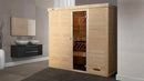 Weka Massivholz-Elementsauna Kemi, 238x188, Glastür