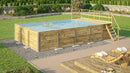 Weka Gartenpool Siarago 595, 416x644, Folie Blau, mit Filteranlage