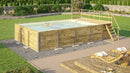 Weka Gartenpool Siarago 595, 416x644, Folie Sand, mit Filteranlage