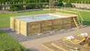 Weka Gartenpool Siarago 595, 416x644, Folie Mosaik-Sand, mit Filteranlage