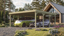 Weka Doppelcarport 609, 576x591, Grün imprägniert