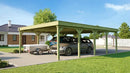 Weka Doppelcarport 609, 576x784, Grün imprägniert
