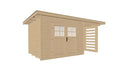 Weka Gartenhaus Blackmount 179, 385x241, Naturbelassen