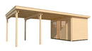 Weka Schiebetürhaus Stockton 225, 647x299, Naturbelassen