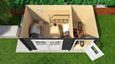 Weka Gartenhaus Vaduz 254, 370x250, Carbongrau