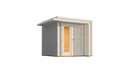 Weka Gartenhaus Amberley grau 250x250, 250x250, grau/weiß