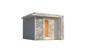 Weka Gartenhaus Amberley, 300x300, grau/weiß