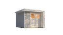 Weka Gartenhaus Amberley, 300x300, grau/weiß