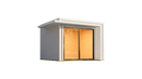 Weka Gartenhaus Amberley, 300x300, grau/weiß