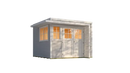 Weka Gartenhaus Amberley, 300x300, grau/weiß