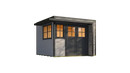 Weka Gartenhaus Amberley, 300x300, grau/anthrazit