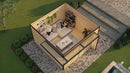 Weka Gartenhaus Amberley, 400x400, Naturbelassen