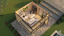 Weka Gartenhaus Amberley, 400x400, Naturbelassen