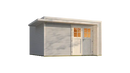 Weka Gartenhaus Amberley, 400x400, grau/weiß