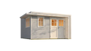 Weka Gartenhaus Amberley grau 400x400, 400x400, grau/weiß
