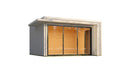 Weka Gartenhaus Amberley, 400x400, grau/weiß