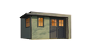 Weka Gartenhaus Amberley, 400x400, grüngrau/anthrazit