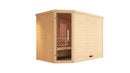 Weka Massivholz-Elementsauna Kemi Eck, 238x188, Glastür