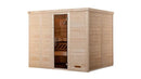 Weka Massivholz-Elementsauna Kemi, 238x188, Glastür
