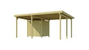 Weka Carport 607, 478x389, Grün imprägniert