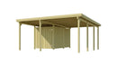 Weka Carport 607, 478x579, Grün imprägniert