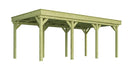 Weka Carport 609, 294x591, Grün imprägniert